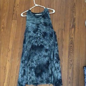 Black tie-dye dress